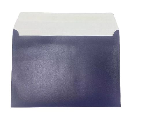 プレゼント封筒 紙のスタンプ ロゴ印刷 A4 招待状 青い真珠状紙封筒